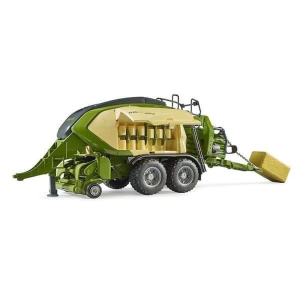 Toy - BRUDER - Krone BiG Pack 1290 HDP VC balpress - 2 rektangulära halmbalar - Grön
