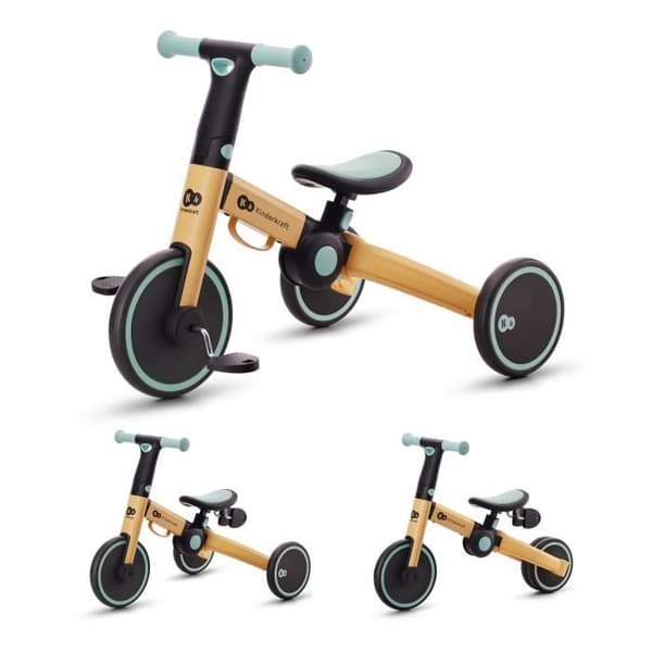 Skalbar 3-i-1 KINDERKRAFT 4Trike Trehjuling - Upp till 25 kg - Flera konfigurationer - Honung