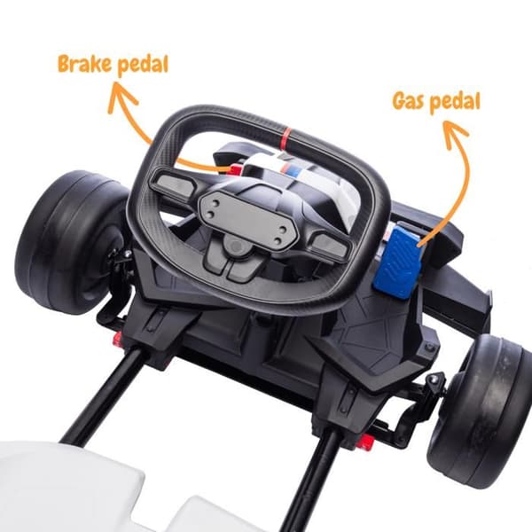 Elbil Go Kart för Barn BMW - 24V - 5 till 12 år - Driftsfunktion - Vit