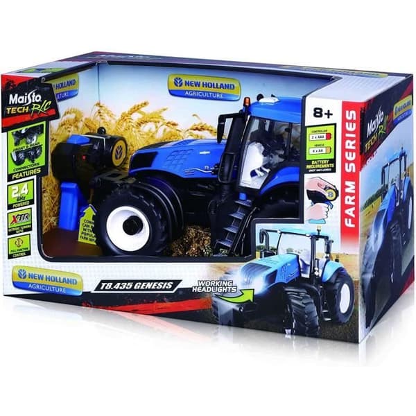 RC fordonstraktor - Maisto Tech R/C - New Holland T8.435 - Skala 1:16 - Färg blå - 24 GHz