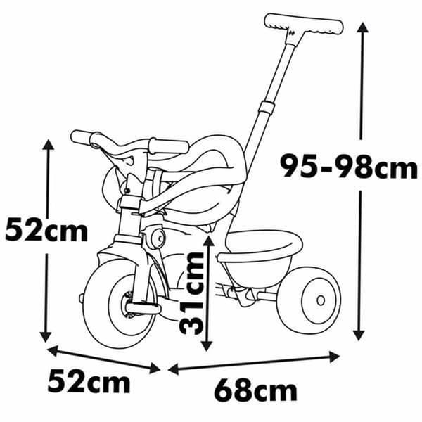 Kolmipyörä Smoby Metallinen