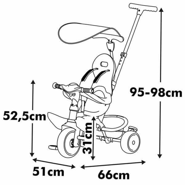 Kolmipyörä Smoby Metallinen