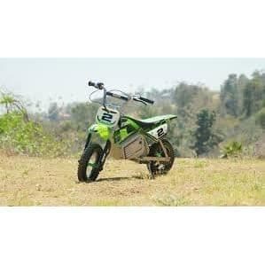 RAZOR - SX350 Dirt Rocket - Elmotorcykel för barn - Hastighet upp till 22 km/h - 30 min autonomi - Grön