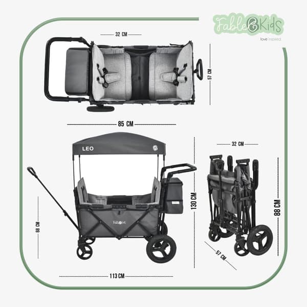 FableKids Trækvogn X2 Plus