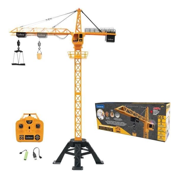Crosslander® Pro Gigantisk Kran - Dominera byggarbetsplatsen med denna imponerande fjärrstyrda kran, utrustad med ljud och ljuseffekter!