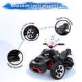 Miniatyrbild 5 av 5: Barnmotorcykel Trike RCB - 3 Hjul - Dubbel Hastighet - Bluetooth - Dubbel Motor - 12V Batteri - Fjädring - RM3 Svart