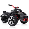 Miniatyrbild 1 av 5: Barnmotorcykel Trike RCB - 3 Hjul - Dubbel Hastighet - Bluetooth - Dubbel Motor - 12V Batteri - Fjädring - RM3 Svart
