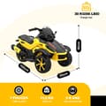 Miniatyrbild 4 av 6: Barns Elektrisk Triangelmotorcykel RCB - 3 Hjul - Dubbel Motor - 12V Batteri - Automatisk Broms - LED - RM2 Gul