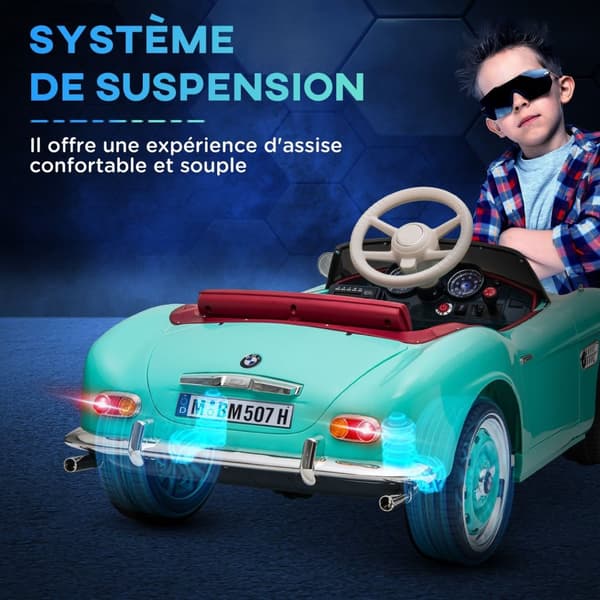 Rootz BMW 507 Electric Auto - Leluajoneuvo - ajo -auto - kaukosäädin - 115 cm x 55cm x 47cm