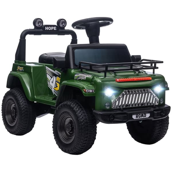 Rootz Electric 4x4 Lasten ajoneuvo - Kids Ride -On -auto - Mini -maastoauto - Storage - 82 cm x 48 cm x 56cm - ikä 3-5, 3 km/h, LED -ajovalot