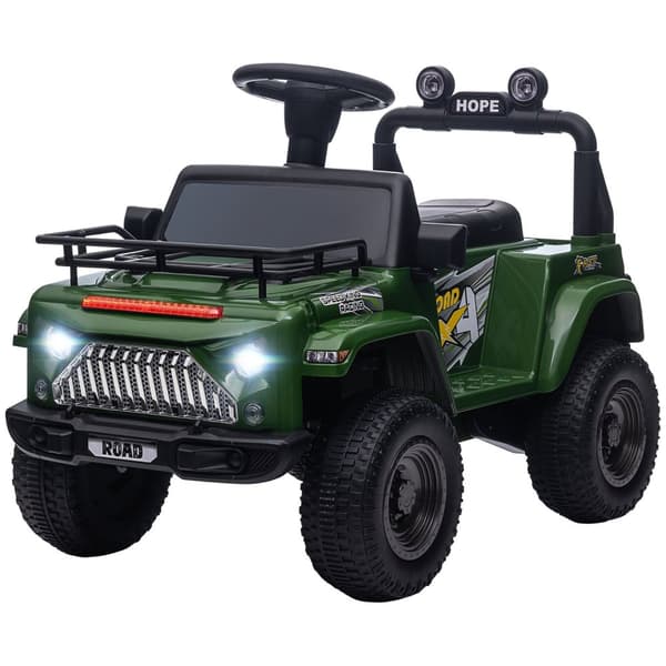 Rootz Electric 4x4 Lasten ajoneuvo - Kids Ride -On -auto - Mini -maastoauto - Storage - 82 cm x 48 cm x 56cm - ikä 3-5, 3 km/h, LED -ajovalot