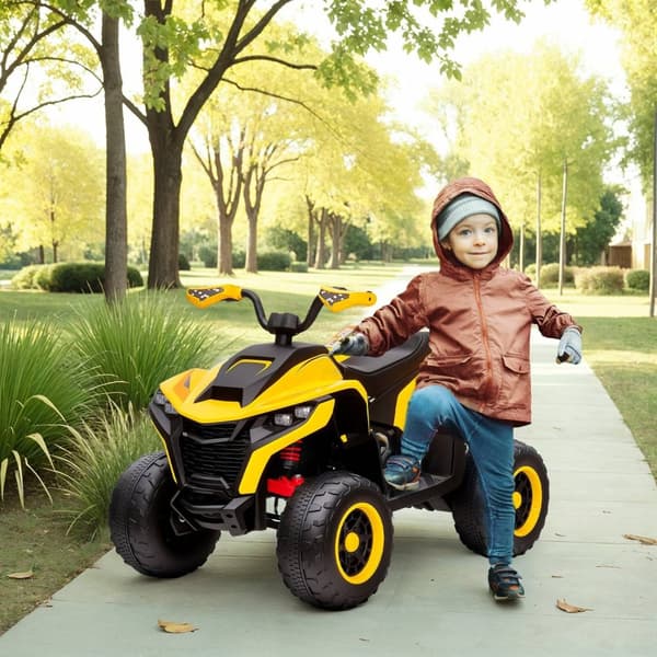 Rootz Elektro -Quad Ride -On Lelu - Electric ATV - Kids -ajoneuvo - 3-6 km/h nopeus - LED & USB - 101cm x 69cm x 75cm