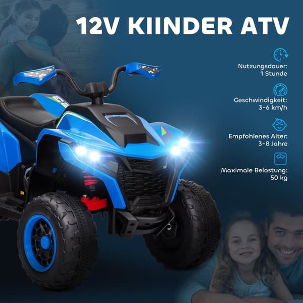 Rootz Elektroquad för barn - Children's Quad - Electric Ride -On - Dual Engines - 101cm x 69cm x 75 cm