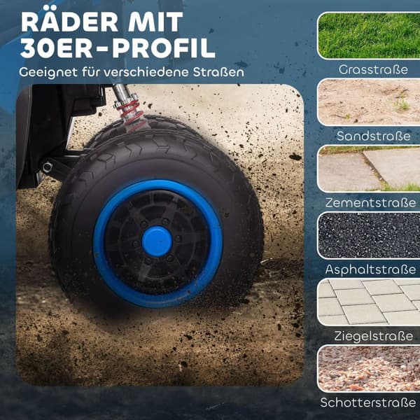 Rootz Elektroquad för barn - Children's Quad - Electric Ride -On - Dual Engines - 101cm x 69cm x 75 cm