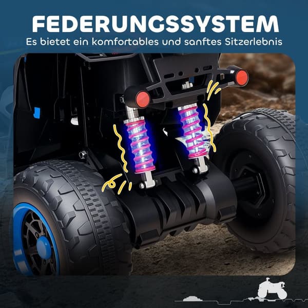 Rootz Elektroquad för barn - Children's Quad - Electric Ride -On - Dual Engines - 101cm x 69cm x 75 cm