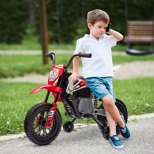 Rootz Electric Motorcykel til børn - Motocross Bike - Kid's Dirt Bike - Stabilisatorer for sikkerhed - 107 cm x 56 cm x 70 cm