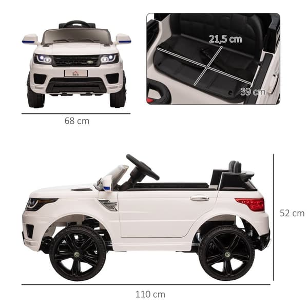 Rootz Electric Car for Kids - Children's Electric Vehicle - Ride -On Toy - Dual Engines - Bluetooth - 110cm x 68 cm x 52 cm