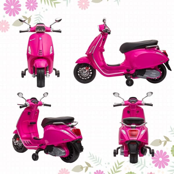 Rootz Electric Children Vespa - Skootteri - Ride -On -lelu - Musiikki ja mp3 - 107x47x73cm