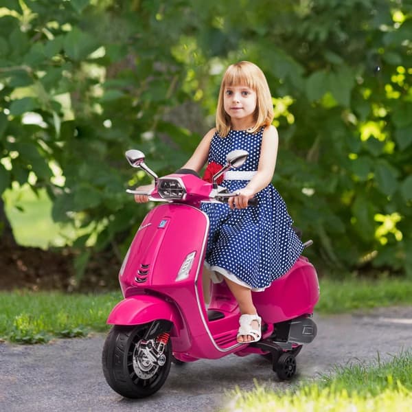 Rootz Electric Children Vespa - Skootteri - Ride -On -lelu - Musiikki ja mp3 - 107x47x73cm