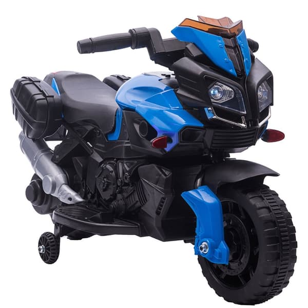 Rootz Electric Ride -On Motorcykel för barn - Interaktiv leksak med LED & Horn - Säker cykel med stabilisatorer - 88,5 cm x 42,5 cm x 49 cm
