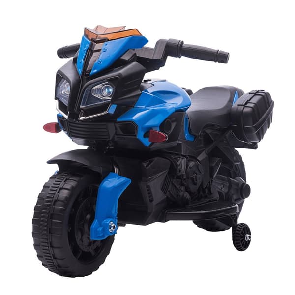Rootz Electric Ride -On Motorcykel för barn - Interaktiv leksak med LED & Horn - Säker cykel med stabilisatorer - 88,5 cm x 42,5 cm x 49 cm