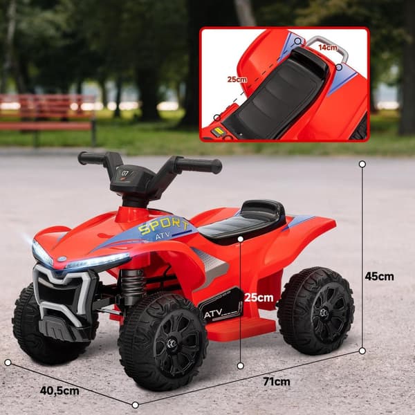 Rootz Elektro -Quad for Children - 6V Electric Ride -On - Kids Vehicle - Safe & Fun - 71 cm x 40,5 cm x 45 cm