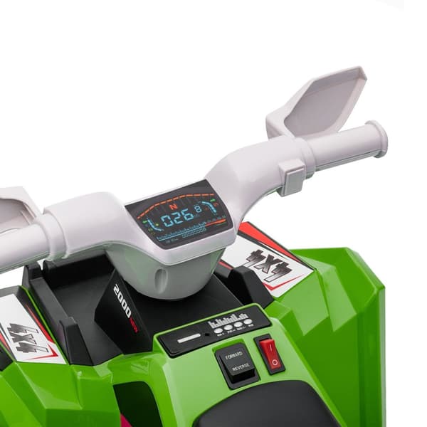 Rootz Kids Electrical Quad - Childrens batteridrivna ATV - Ride -On Vehicle - Realistisk körning - 70L x 41,5B x 48,5H cm grön