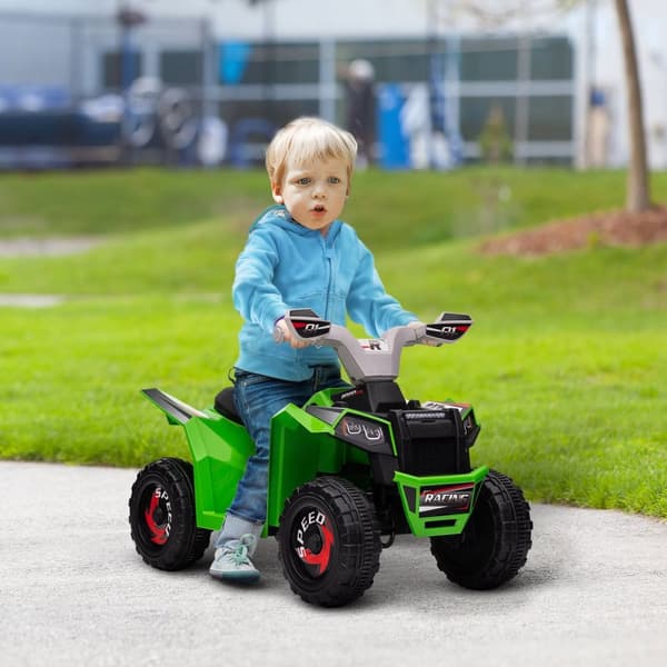 Rootz Kids Electrical Quad - Childrens batteridrivna ATV - Ride -On Vehicle - Realistisk körning - 70L x 41,5B x 48,5H cm grön