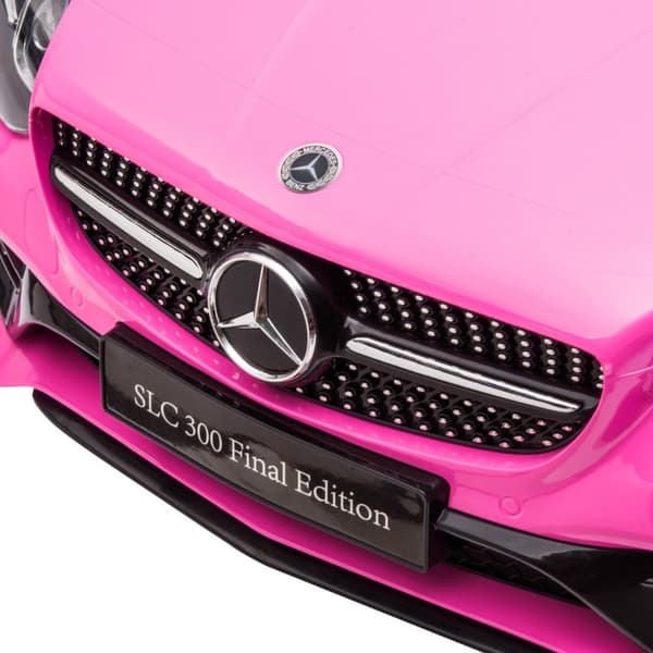 Rootz Kinder Elektroauto Mercedes SLC 300 - Lasten sähköauto - Ajo -ajoneuvo - Kauko -ohjattu - 107 x 62,5 x 44 cm - vaaleanpunainen