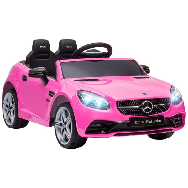 Rootz Kinder Elektroauto Mercedes SLC 300 - Lasten sähköauto - Ajo -ajoneuvo - Kauko -ohjattu - 107 x 62,5 x 44 cm - vaaleanpunainen