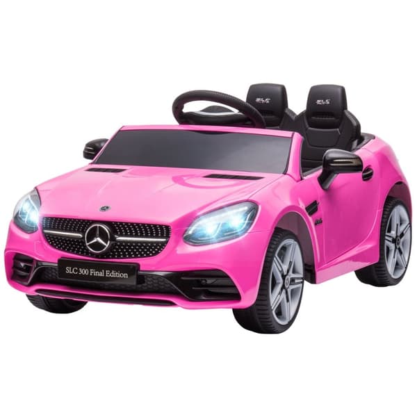 Rootz Kinder Elektroauto Mercedes SLC 300 - Lasten sähköauto - Ajo -ajoneuvo - Kauko -ohjattu - 107 x 62,5 x 44 cm - vaaleanpunainen