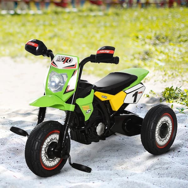 Rootz Kindertrike Motocross - Småbarn Tricycle - Toy Bike - Musik, ljus och lagring - 71 cm x 40 cm x 51 cm, grön