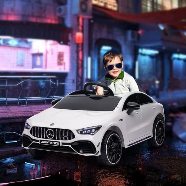 Rootz Mercedes -AMG CLA 45 Electric Auto - Kids Ride -on - Etä -auto - Säädettävä nopeus - LED -valot - 110 cm x 61 cm x 45cm