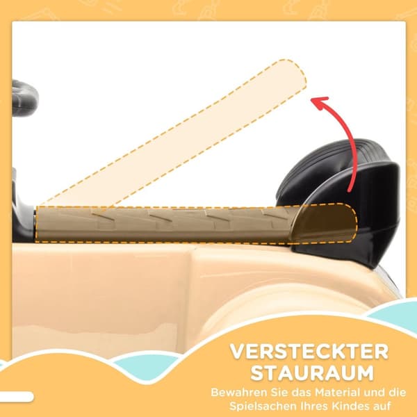 Rootz Slide Children's Car - Ride -On Toy - Push Car - Lagringsutrymme - 77,5 cm x 41,5 cm x 45 cm - Officiellt licensierad Mercedes Benz Design