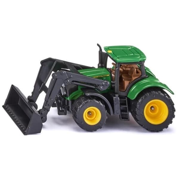 John Deere 6215R traktor med frontlastare - SIKU - Stål- och plastleksak - Grön
