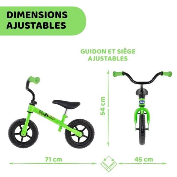 CHICCO Red Balance Bike 10 tum 2/5 år