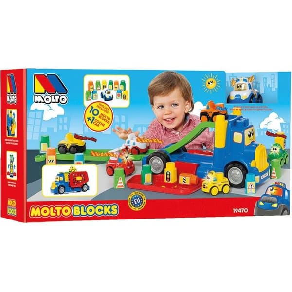Molto - Lastbil med Block och Bilar Molto