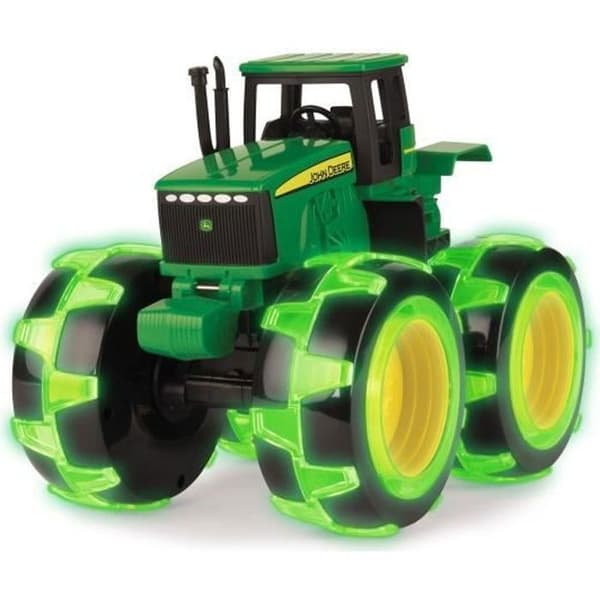 JOHN DEERE Monster Treads Truck med lätta hjul - grön, svart och gul - för barn från 3 år och uppåt