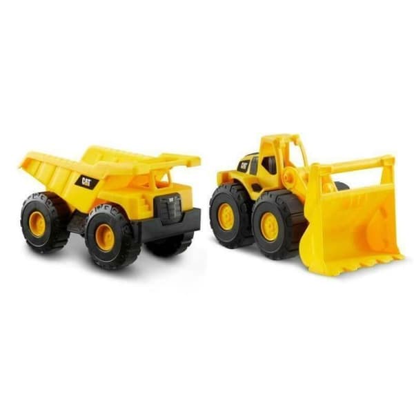 Byggfordon - Paket med 2 fordon - Caterpillar tipp och frontlastare