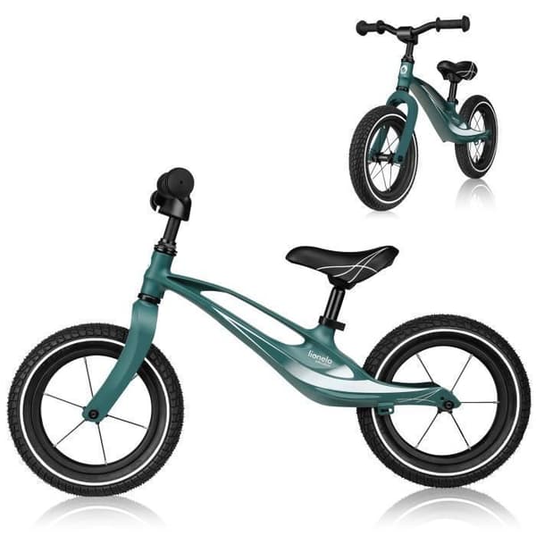 LIONELO Bart luftbalanscykel - Barncykel - Lätt - Styre och sadeljustering - Grön