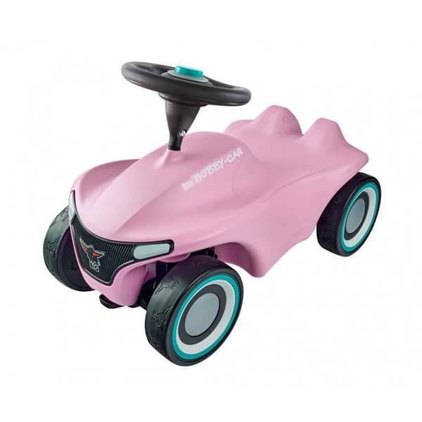 Bärfordon - BIG - Bobby-Car Neo - Mjuk rosa - Mjuk plast - 4 hjul - 5 år