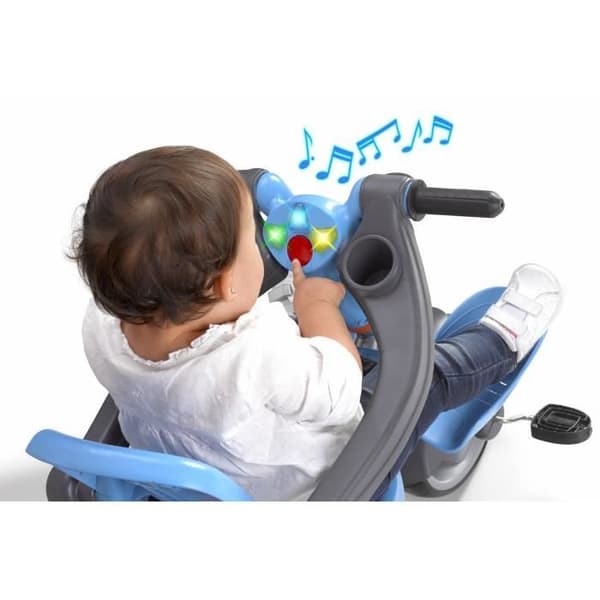 Baby trehjuling - FEBER - Baby Plus Music - Blå - 3 hjul - 9 månader och uppåt