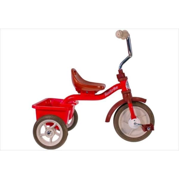 Trehjuling för barn - ITALTRIKE - Transporter Champion - Metallram - Plasthink - Röd
