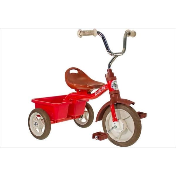 Trehjuling för barn - ITALTRIKE - Transporter Champion - Metallram - Plasthink - Röd