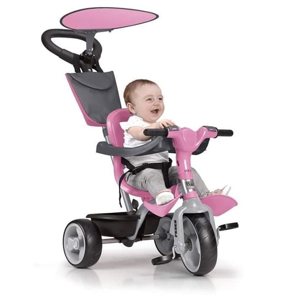 Baby trehjuling - FEBER - Baby Plus Music Pink - Med musikklaviatur - 3 hjul