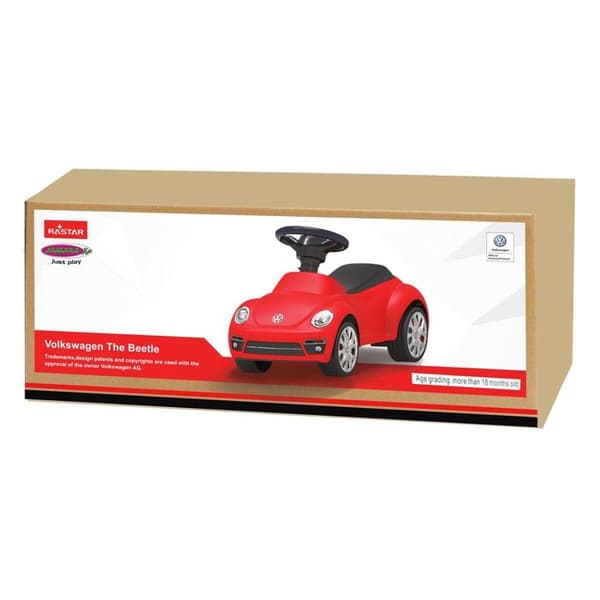 Jamara VW Beetle Push Car med ratthorn och tippskydd - Röd