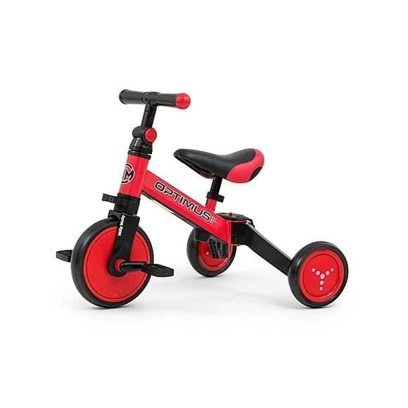 3-Wheel Balance Bike Junior Röd - Milly Mally Optimus - Mixed - 35 kg - 5 år - 24 månader - 2 år