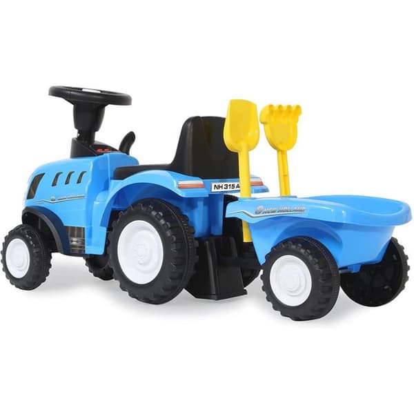 New Holland T7 traktor med släp, spade och kratta för barn - Jamara Kids