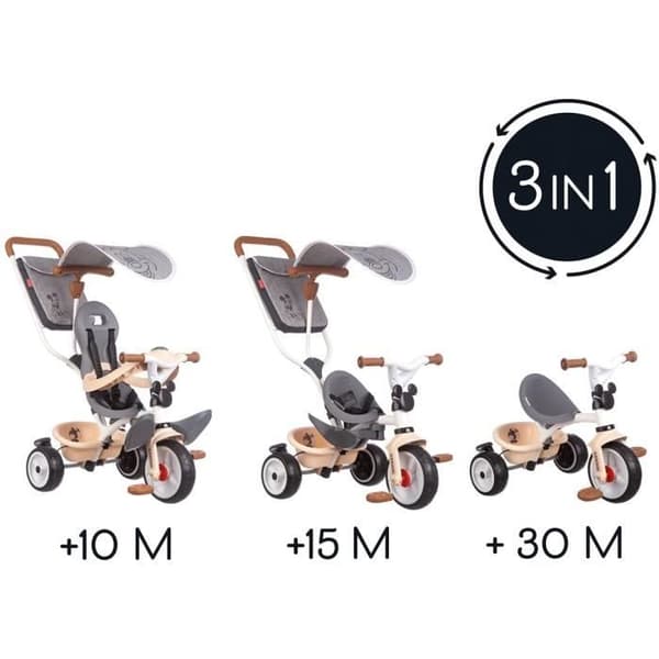 Smoby - Mickey trehjuling i utveckling för barn - 3 hjul - Flerfärgad