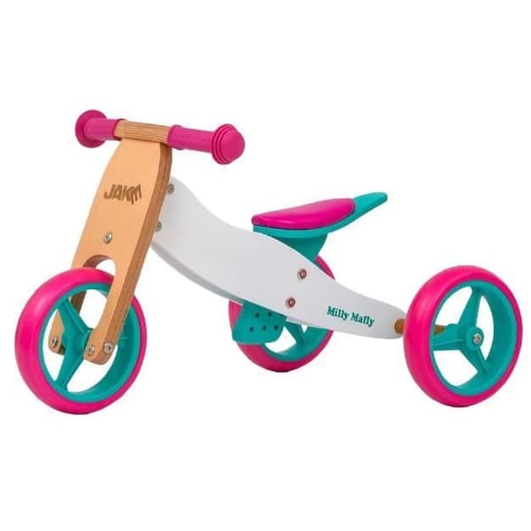 Milly Mally Ride On Jake Classic Candy Junior 3-Wheel Balance Bike Rosa/Vit